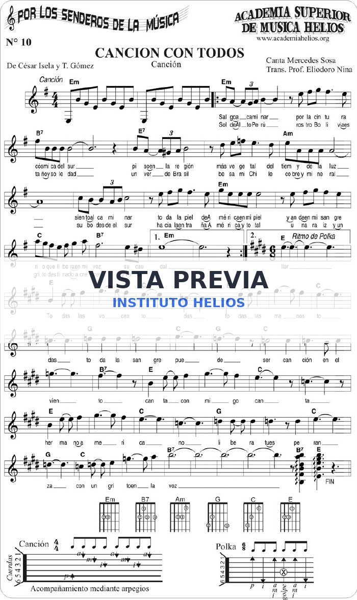 Vista previa de Cancion con todos